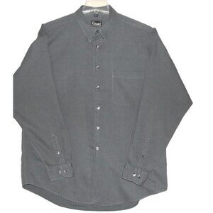 Vintage Gillio Shirt Mens XXL Gray Textured Long Sleeve Button Down Collar 2x 2x
